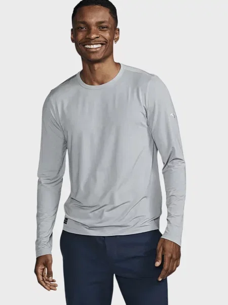 Длинный лонгслив Saucony с длинным рукавом серый