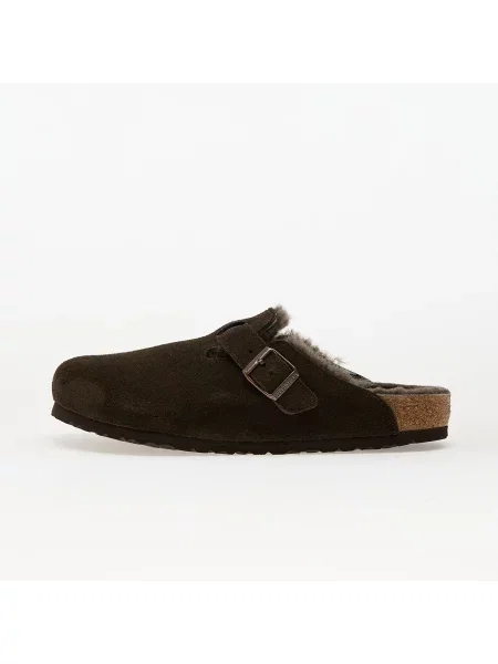 Sneakers Birkenstock Boston Shearling Suede Leather/ Fur Mocca EUR 43 maro