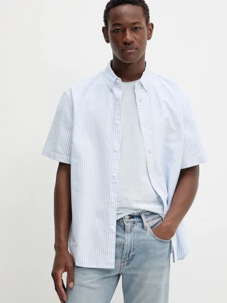 Риза Levi's със свободна кройка с яка с копче синьо