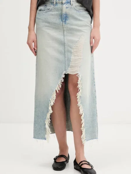 Karl Lagerfeld Jeans spódnica jeansowa niebieska