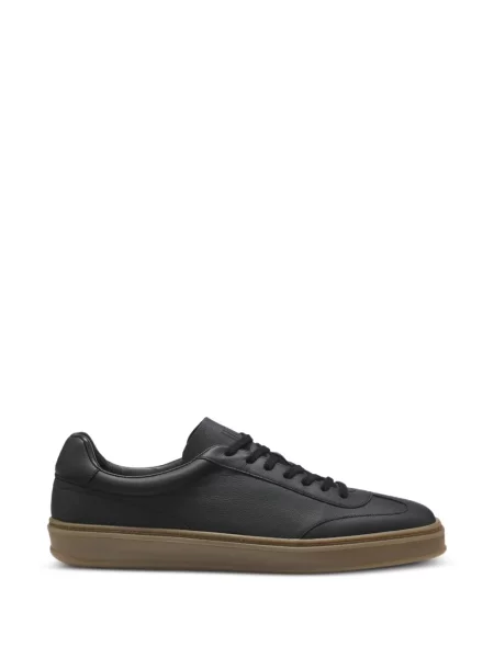 Sneakerși Boss cu șireturi din piele negru