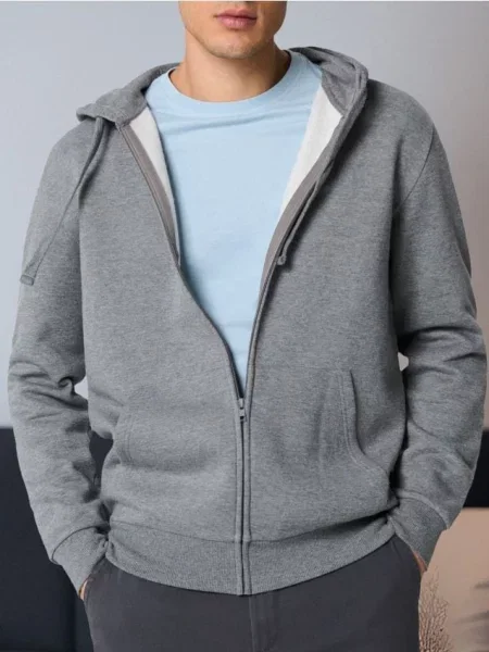 Sinsay Bluza z kapturem szary