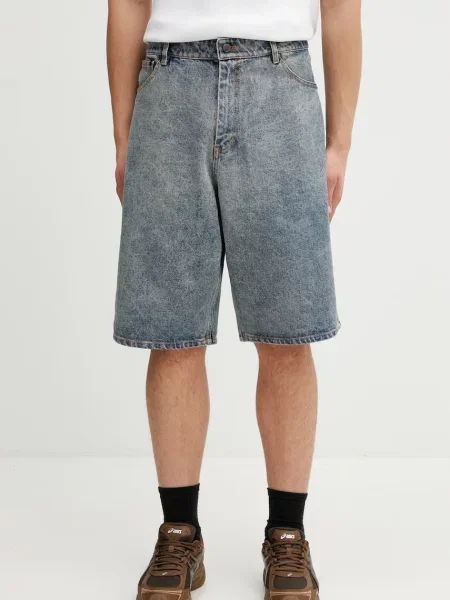 Daily Paper compact shield embroidery pantaloni scurți de denim pentru bărbați