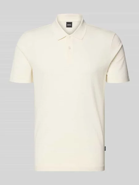 Koszulka polo o kroju regular fit z mieszanki bawełny model PARLAY Boss beżowa