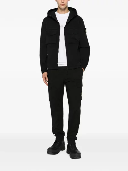 Pantaloni Stone Island cu strasuri negru