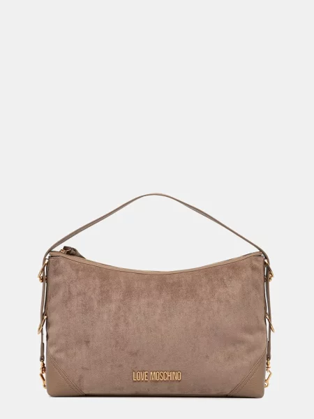 Geanta hobo Love Moschino din piele bej