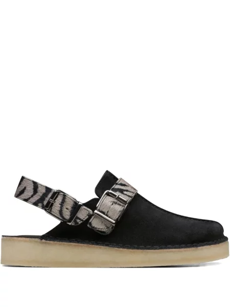 Papuci tip mules Clarks Originals cu imagine cu model zebră negru