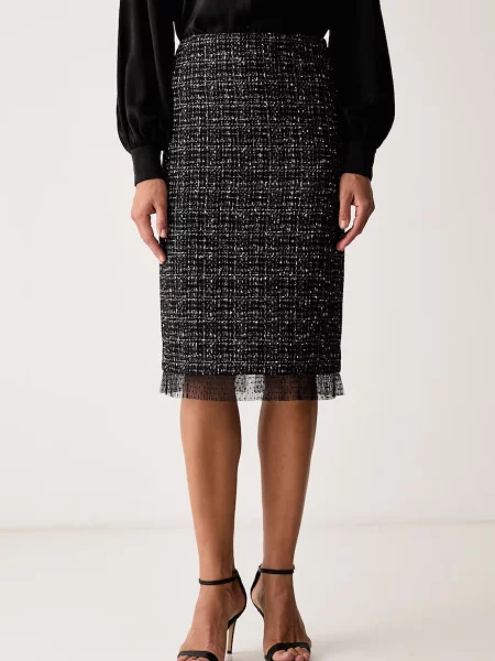 Twinset fustă creion negru