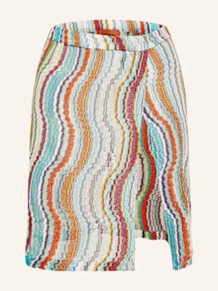 Missoni Dzianinowa Spódnica Z Błyszczącą Przędzą braun różowa