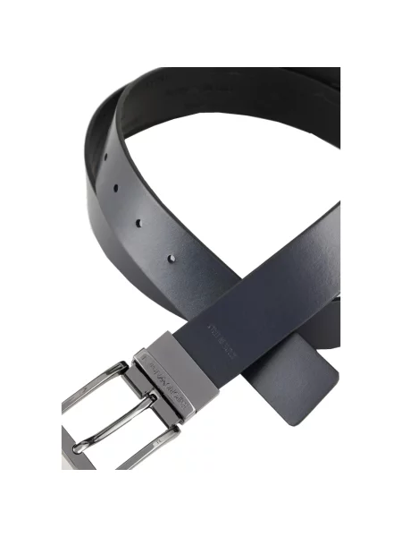 Emporio Armani pasek skórzany dwustronny czarny