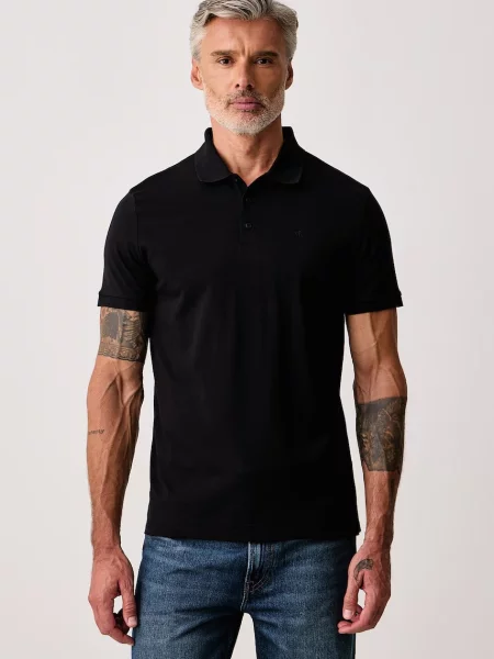 Tricou polo Calvin Klein Jeans negru