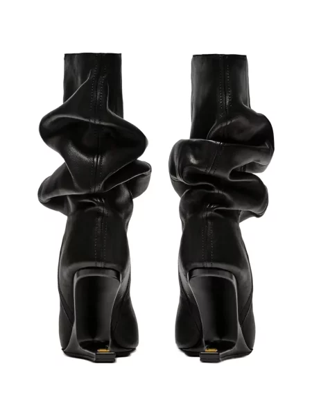 Cropp cizme scurte Balmain cu pană negru