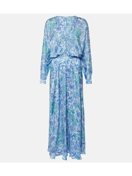 Rochie midi Poupette St Barth cu imagine până la genunchi de costum