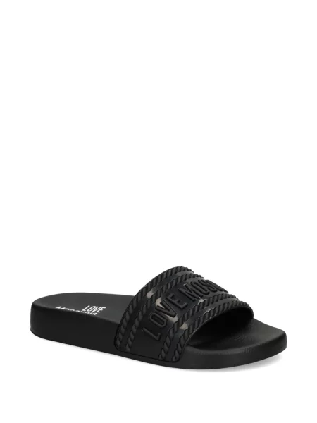 Papuci Love Moschino cu autograf negru