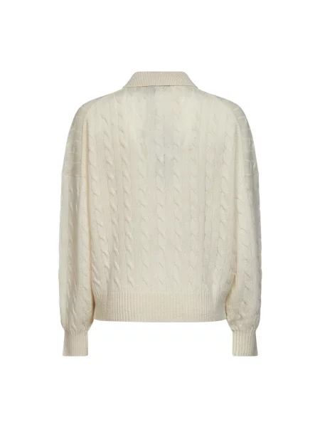 Sweter o kroju loose fit z mieszanki wełny z domieszką kaszmiru Polo Ralph Lauren biały
