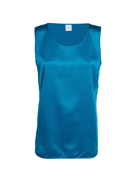Top Max Mara din satin albastru