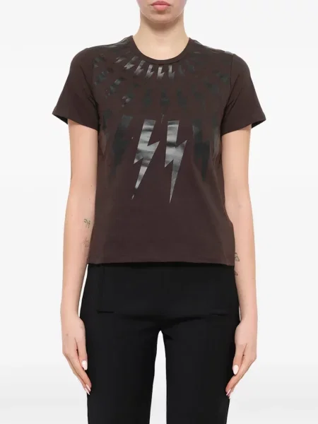 Tricou Neil Barrett cu imagine maro