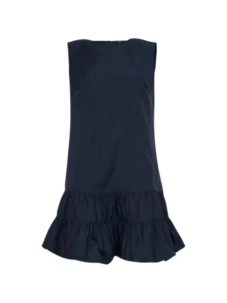 Rochie mini Ulla Johnson fără mâneci cu volane albastru