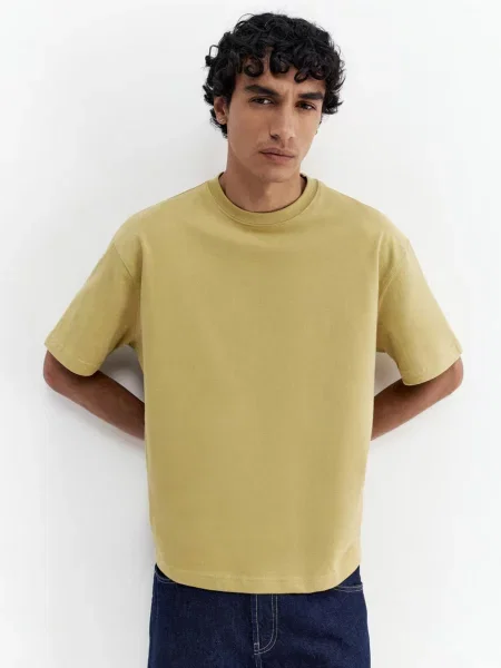 Pull&Bear Tričko horčicová