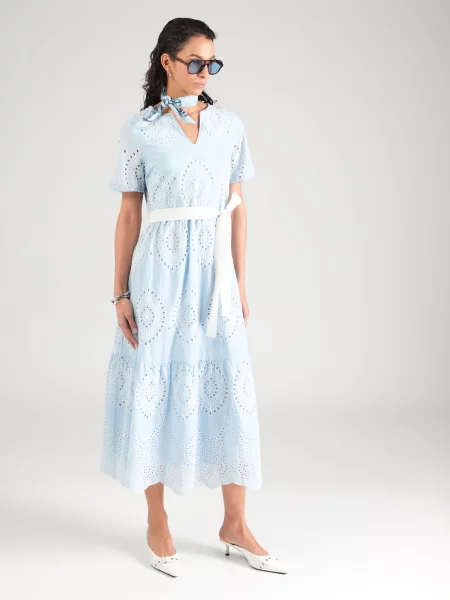 MORE & MORE Rochie albastru deschis alb