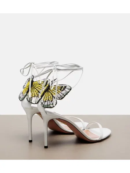 Sandale Aquazzura din piele alb