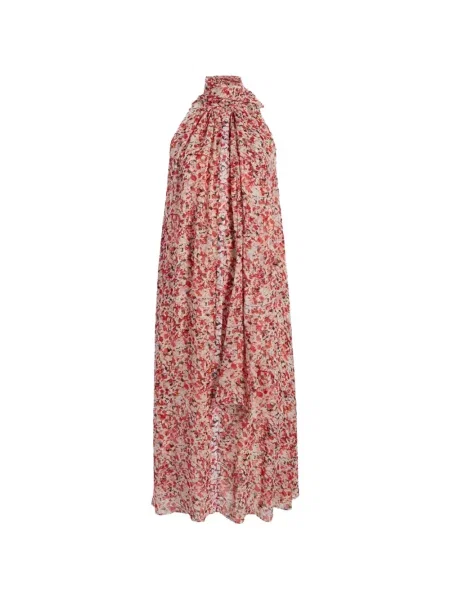 Rochie midi Another Tomorrow de mătase roz