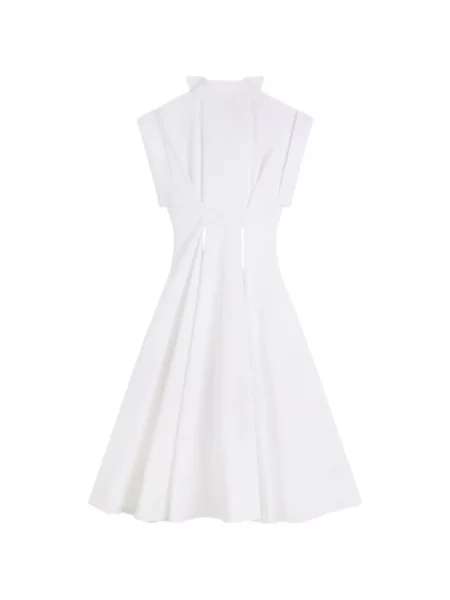 Gulerat rochie tip cămașă Givenchy din poplin alb