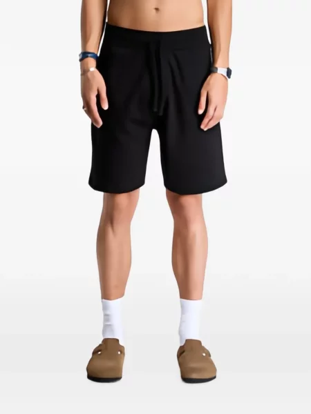 Pantaloni scurți Hugo cu imagine din material terry negru