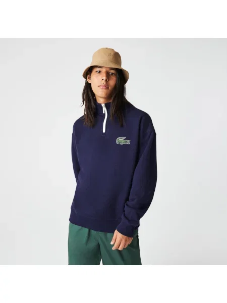 Bluza rozpinana Lacoste granatowa