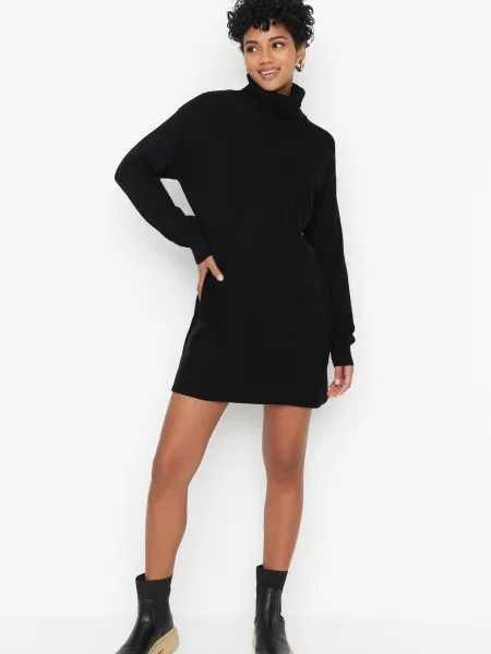 Trendyol Rochie tricotat negru