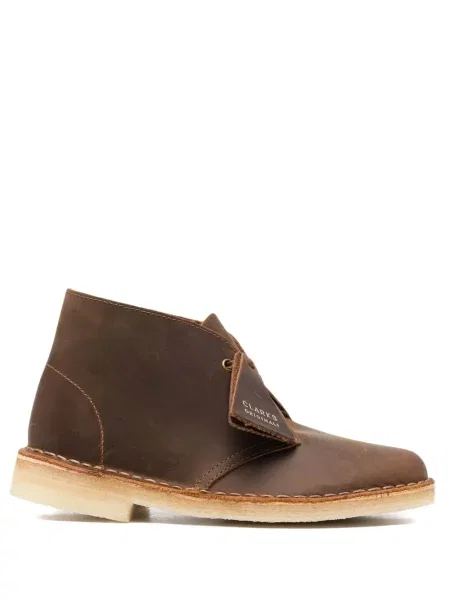 Кожени пустинни ботуши Clarks Originals кафяво
