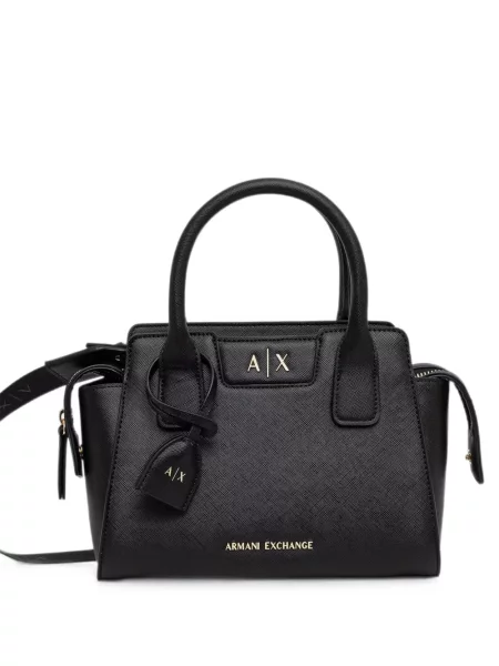 Geantă shopper Armani Exchange cu autograf negru