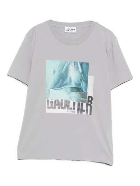 Тениска Jean Paul Gaultier с принт сиво
