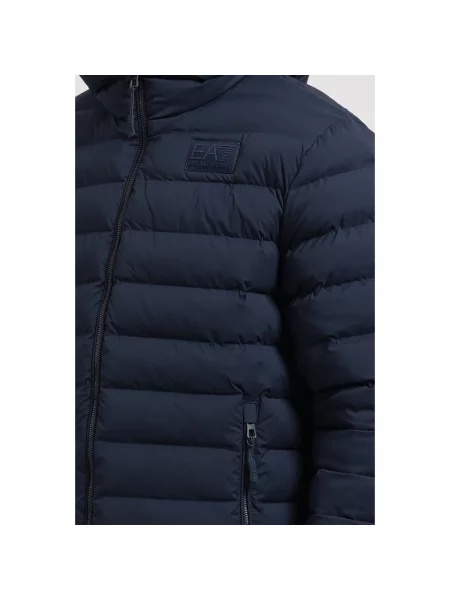 Kurtka Emporio Armani Ea7 z kapturem z logo niebieska