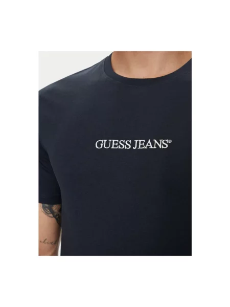 Guess Jeans T-Shirt Granatowy niebieska