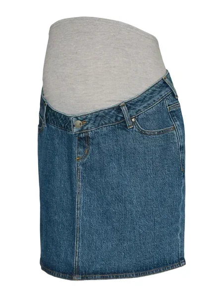 MAMALICIOUS Fustă MLCUBA albastru / deschis gri