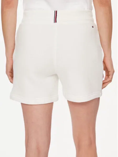 Tommy Hilfiger rövidnadrág női sima magas derekú bézs