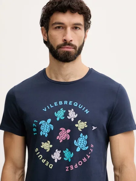 Vilebrequin t-shirt THOM niebieska