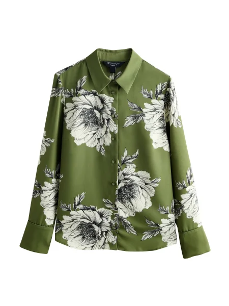 Next Bluză verde kiwi / negru alb