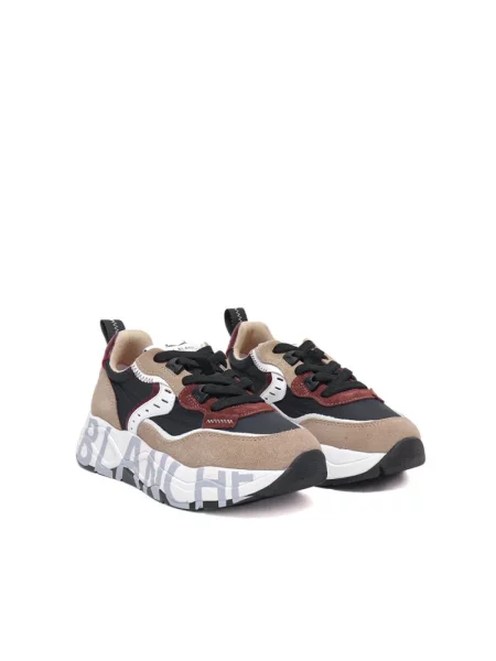 Sneakersy Voile Blanche skórzane brązowe