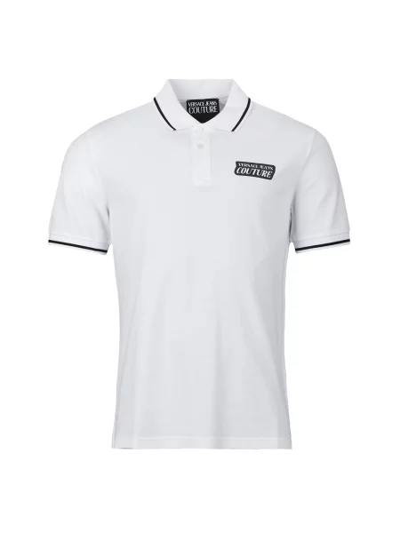 Mini polo majica Versace Jeans Couture s kratkimi rokavi bela