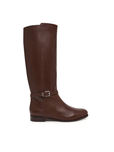 Oficerki LAUREN RALPH LAUREN brązowe