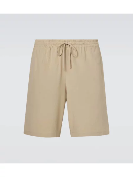 Pantaloni scurți Le Kasha de mătase bej