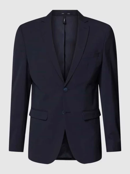 Marynarka na 2 o kroju slim fit z kieszenią z patką Selected Homme granatowa