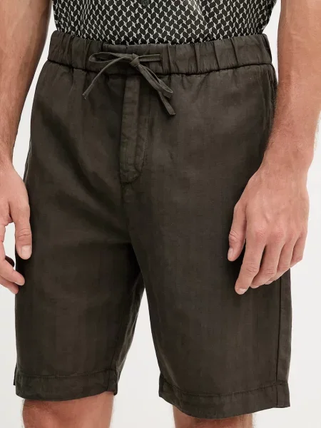 Frescobol Carioca pantaloni scurți din amestec de in verde