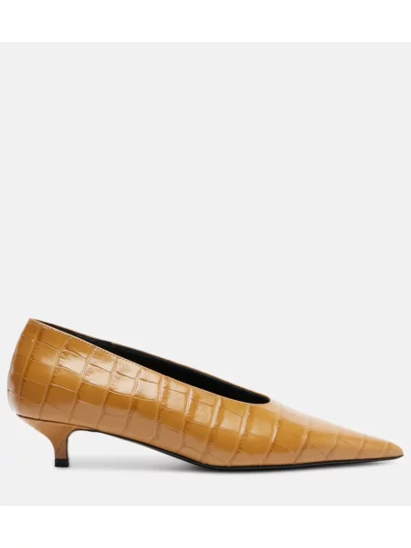Pantofi cu toc Toteme din piele maro