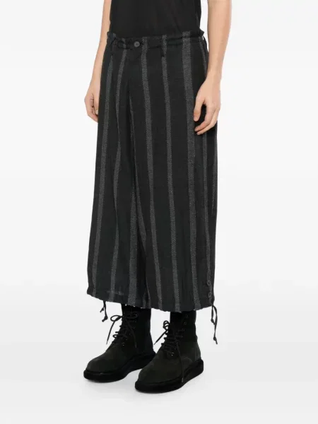Ριγέ σορτς Yohji Yamamoto μαύρο