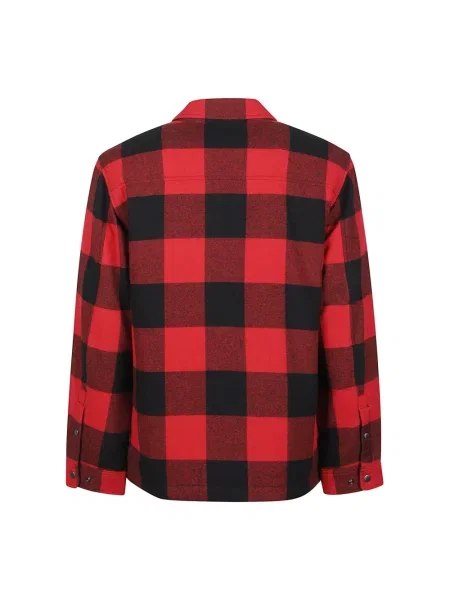 Kurtka koszulowa Woolrich wełniana w kratę