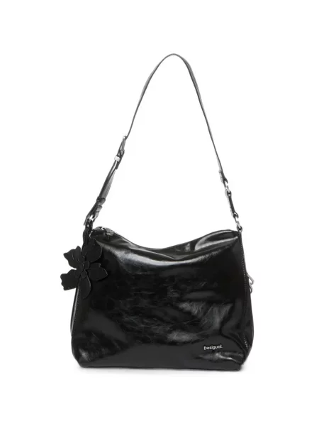 Pandantiv Desigual cu model floral negru