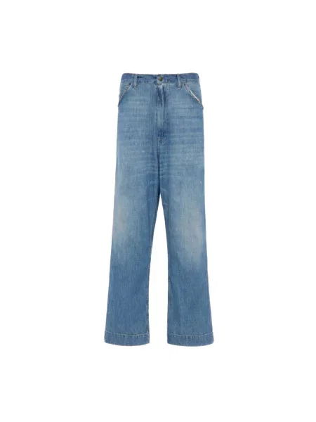 Szerokie jeansy Maison Margiela niebieskie